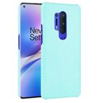 For OnePlus 8 Pro Shockproof Crocodile Texture PC + PU Case(Light green)