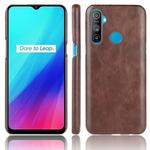 For Oppo Realme C3 (3 cameras) Shockproof Litchi Texture PC + PU Case(Brown)