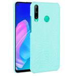 For Huawei P40 lite E/Y7p Shockproof Shockproof Crocodile Texture PC + PU Case(Light green)