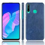 For Huawei P40 lite E/Y7p Shockproof Litchi Texture PC + PU Case(BLue)