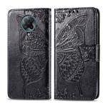 For Xiaomi Redmi K30 Pro Butterfly Love Flower Embossed Horizontal Flip Leather Case with Bracket / Card Slot / Wallet / Lanyard(Black)