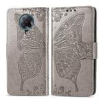 For Xiaomi Redmi K30 Pro Butterfly Love Flower Embossed Horizontal Flip Leather Case with Bracket / Card Slot / Wallet / Lanyard(Gray)