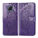 For Xiaomi Redmi K30 Pro Butterfly Love Flower Embossed Horizontal Flip Leather Case with Bracket / Card Slot / Wallet / Lanyard(Dark Purple)