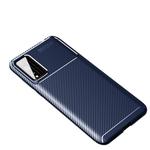 For Huawei Honor Play 4T Pro Carbon Fiber Texture Shockproof TPU Case(Blue)