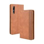 For ZTE Axon 10 Pro/Axon 10 Pro 5G/A2020 Pro Magnetic Buckle Retro Crazy Horse Texture Horizontal Flip Leather Case  , with Holder & Card Slots & Photo Frame(Brown)