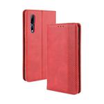 For ZTE Axon 10 Pro/Axon 10 Pro 5G/A2020 Pro Magnetic Buckle Retro Crazy Horse Texture Horizontal Flip Leather Case  , with Holder & Card Slots & Photo Frame(Red)