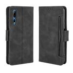 For ZTE Axon 10 Pro/Axon 10 Pro 5G/A2020 Pro Wallet Style Skin Feel Calf Pattern Leather Case ，with Separate Card Slot(Black)