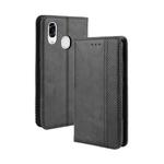 For ZTE Libero S10  Magnetic Buckle Retro Crazy Horse Texture Horizontal Flip Leather Case  , with Holder & Card Slots & Photo Frame(Black)