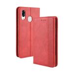 For ZTE Libero S10  Magnetic Buckle Retro Crazy Horse Texture Horizontal Flip Leather Case  , with Holder & Card Slots & Photo Frame(Red)