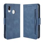 For  ZTE Libero S10 Wallet Style Skin Feel Calf Pattern Leather Case ，with Separate Card Slot(Blue)