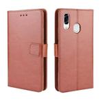 For ZTE Libero S10 Retro Crazy Horse Texture Horizontal Flip Leather Case , with Holder & Card Slots & Photo Frame(Brown)