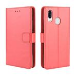 For ZTE Libero S10 Retro Crazy Horse Texture Horizontal Flip Leather Case , with Holder & Card Slots & Photo Frame(Red)
