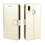 For ZTE Libero S10 Retro Crazy Horse Texture Horizontal Flip Leather Case , with Holder & Card Slots & Photo Frame(Gold)