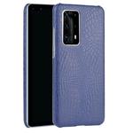 For Huawei P40 Pro+ / P40 Pro Plus Shockproof Crocodile Texture PC + PU Case(Blue)