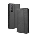 For  Sony Xperia 1 II Magnetic Buckle Retro Crazy Horse Texture Horizontal Flip Leather Case  , with Holder & Card Slots & Photo Frame(Black)