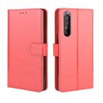 For Sony Xperia 1 II Retro Crazy Horse Texture Horizontal Flip Leather Case , with Holder & Card Slots & Photo Frame(Red)