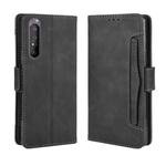 For Sony Xperia 1 II  Wallet Style Skin Feel Calf Pattern Leather Case ，with Separate Card Slot(Black)