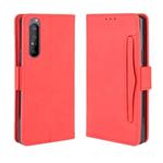 For Sony Xperia 1 II  Wallet Style Skin Feel Calf Pattern Leather Case ，with Separate Card Slot(Red)