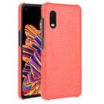 For Galaxy Xcover Pro Shockproof Crocodile Texture PC + PU Case(Red)