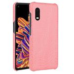 For Galaxy Xcover Pro Shockproof Crocodile Texture PC + PU Case(Pink)