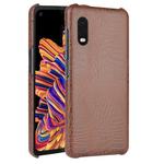 For Galaxy Xcover Pro Shockproof Crocodile Texture PC + PU Case(Brown)