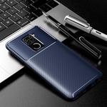 For Xiaomi Redmi Note9  Carbon Fiber Texture Shockproof TPU Case(Blue)