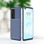 For Huawei P40 Pro+ Carbon Fiber Texture Shockproof TPU Case(Blue)