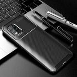 For Xiaomi Mi 10 Lite 5G Carbon Fiber Texture Shockproof TPU Case(Black)
