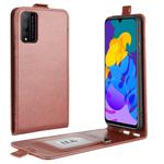 For Huawei Honor Play 4T Pro R64 Texture Single Vertical Flip Leather Protective Case with Card Slots & Photo Frame(Brown)