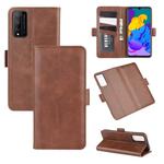 For Huawei Honor Play 4T Pro Dual-side Magnetic Buckle Horizontal Flip Leather Case with Holder & Card Slots & Wallet(Brown)