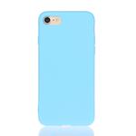 For iPhone SE 2022 / SE 2020 Solid Color Frosted TPU Phone Case(Skay Blue)