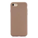 For iPhone SE 2022 / SE 2020 Solid Color Frosted TPU Phone Case(Khaki)