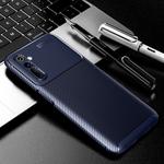 For OPPO Realme 6  Carbon Fiber Texture Shockproof TPU Case(Blue)