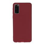 For Galaxy S20 Solid Color Frosted TPU  Phone Case(Red)