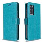 For Huawei P40 Crazy Horse Texture Horizontal Flip Leather Case with Holder & Card Slots & Wallet & Photo Frame(Blue)