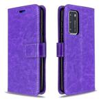 For Huawei P40 Crazy Horse Texture Horizontal Flip Leather Case with Holder & Card Slots & Wallet & Photo Frame(Purple)