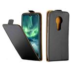 For Nokia 7.2 Business Style Vertical Flip TPU Leather Case  with Card Slot(Black)