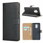 For One Plus 8 Pro Leather Horizontal Flip Holster With Magnetic Clasp and Bracket and Card Slot and Wallet(Black)