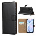 For Huawei Nova 6SE/P40 Lite/Nova 7i Horizontal Flip Holster With Magnetic Clasp and Bracket and Card Slot and Wallet(Black)
