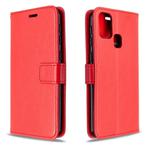 For Galaxy M31 Crazy Horse Texture Horizontal Flip Leather Case with Holder & Card Slots & Wallet & Photo Frame(Red)