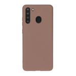 For Galaxy A21 Solid Color Frosted TPU  Phone Case(Khaki)