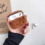 For Apple AirPods Pro Plush Bluetooth Headphone Protective Case(Brown)