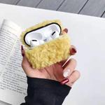 For Apple AirPods Pro Plush Bluetooth Headphone Protective Case(Yellow)