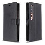 For xiaomi 10 Crazy Horse Texture Horizontal Flip Leather Case with Holder & Card Slots & Wallet & Photo Frame(BLACK)