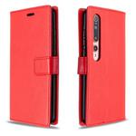 For xiaomi 10 Crazy Horse Texture Horizontal Flip Leather Case with Holder & Card Slots & Wallet & Photo Frame(Red)