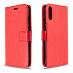For Huawei Enjoy 10E Crazy Horse Texture Horizontal Flip Leather Case with Holder & Card Slots & Wallet & Photo Frame(Red)