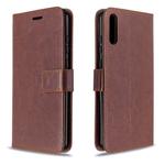 For Huawei Enjoy 10E Crazy Horse Texture Horizontal Flip Leather Case with Holder & Card Slots & Wallet & Photo Frame(brown)