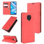 For Xiaomi Redmi Note 9 Pro / Note 9S / Note 9 Pro Max Retro-skin Business Magnetic Suction Leather Case with Holder & Card Slots & Wallet(Red)