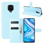 For Xiaomi Redmi Note 9 Pro/Note 9S/Note 9 Pro Max Litchi Texture Horizontal Flip Protective Case with Holder & Card Slots & Wallet(Blue)