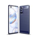 For Huawei Honor 30 Pro Brushed Texture Carbon Fiber TPU Case(Navy Blue)